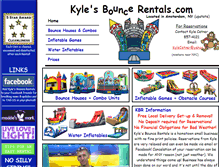 Tablet Screenshot of kylesbouncerentals.com